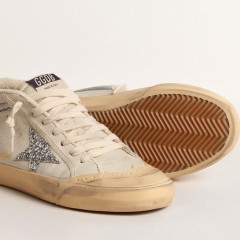 Golden Goose Mid Star LTD With Glitter Star And Metallic Leather Flash