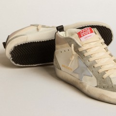 Golden Goose Mid Star LTD With Light Gray Leather Star And Gray Suede Inserts