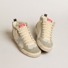 Golden Goose Mid Star LTD With Light Gray Leather Star And Gray Suede Inserts