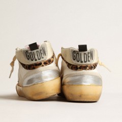 Golden Goose Mid Star LTD With Silver Metallic Leather Inserts And Pink Star