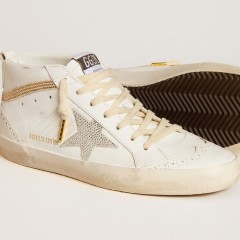 Golden Goose Mid Star LTD With Star And Heel Tab In Suede With Swarovski Crystals