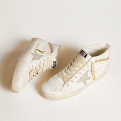 Golden Goose Mid Star LTD With Star And Heel Tab In Suede With Swarovski Crystals