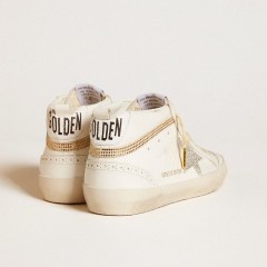 Golden Goose Mid Star LTD With Star And Heel Tab In Suede With Swarovski Crystals