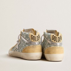 Golden Goose Mid Star With Heart Print In Swarovski Crystals And Silver Flash