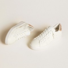 Golden Goose Purestar With Leather Star And Suede Heel Tab With Swarovski Crystals