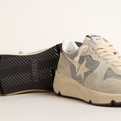 Golden Goose Running Sole Embellished With Swarovski Crystals And Ivory Star