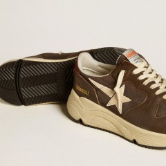 Golden Goose Running Sole In Nylon And Leather With TPU Star And Nubuck Heel Tab