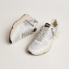 Golden Goose Running Sole In Nylon And Nappa With Rubber Star And Leather Heel Tab