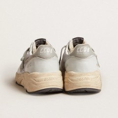 Golden Goose Running Sole In Nylon And Nappa With Rubber Star And Leather Heel Tab