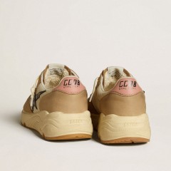 Golden Goose Running Sole LTD In Nylon And Nubuck With Leather Star And Heel Tab