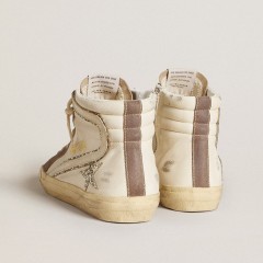 Golden Goose Slide In Nappa With Glitter Star And Patent Leather Flash