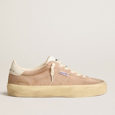 Golden Goose Soul Star In Pink Suede With Milk-white Leather Heel Tab