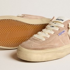 Golden Goose Soul Star In Pink Suede With Milk-white Leather Heel Tab