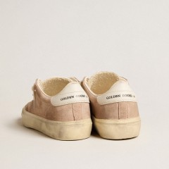 Golden Goose Soul Star In Pink Suede With Milk-white Leather Heel Tab