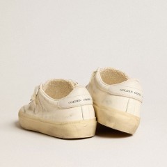 Golden Goose Soul Star In White Nappa Leather With White Leather Star