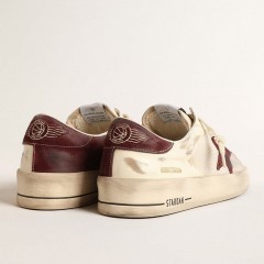 Golden Goose Stardan In Nappa And Mesh With Wine-red Suede Star And Heel Tab