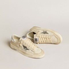 Golden Goose Stardan In Nappa With Silver Mirror-effect Star And Heel Tab