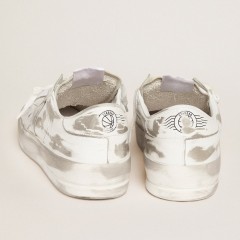 Golden Goose Stardan In White Leather With White Leather Star And Heel Tab