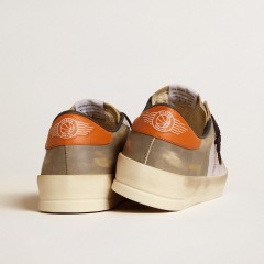 Golden Goose Stardan LTD In Gray Leather And Mesh With Leather Star And Heel Tab