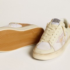 Golden Goose Stardan LTD With Beige Leather Star And Crocodile Beige Leather Heel Tab