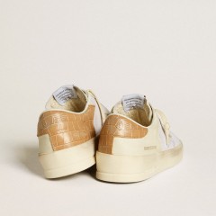 Golden Goose Stardan LTD With Beige Leather Star And Crocodile Beige Leather Heel Tab