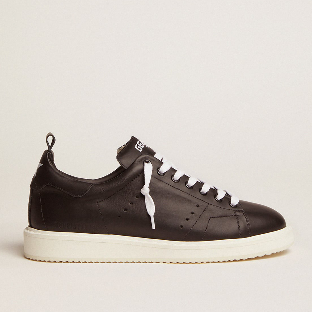 Golden Goose Starter Sneakers In Total Black Leather