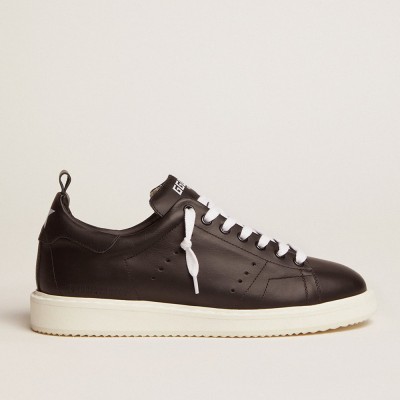 Golden Goose Starter Sneakers In Total Black Leather