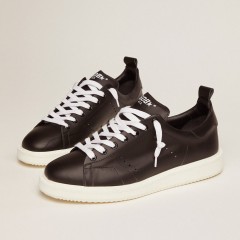 Golden Goose Starter Sneakers In Total Black Leather