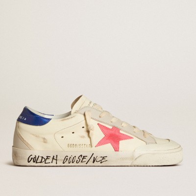 Golden Goose Super-Star In Nappa With Suede Star And Metallic Leather Heel Tab