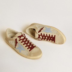 Golden Goose Super-Star In Suede And Nubuck With Leather Star And Heel Tab