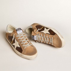 Golden Goose Super-Star LTD In Brown Leather And Tobacco Suede With White Star