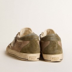 Golden Goose Super-Star LTD In Dove-gray Suede With Leather Star And Suede Heel Tab