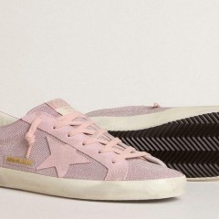 Golden Goose Super-Star LTD In Glitter With Suede Star And Leather Heel Tab