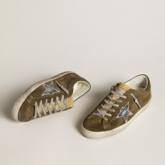 Golden Goose Super-Star LTD In Suede With Metallic Leather Star And Leather Heel Tab