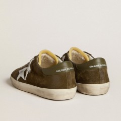 Golden Goose Super-Star LTD In Suede With Metallic Leather Star And Leather Heel Tab