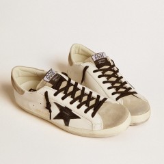 Golden Goose Super-Star LTD With Black Croc-print Leather Star And Suede Inserts