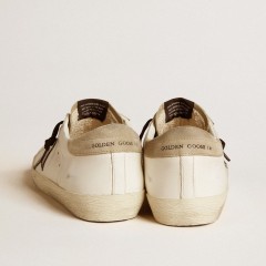 Golden Goose Super-Star LTD With Black Croc-print Leather Star And Suede Inserts