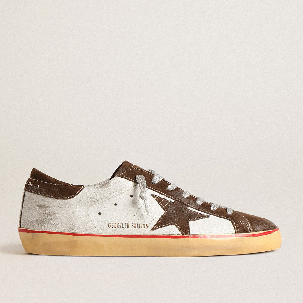 Golden Goose Super-Star LTD With Brown Suede Star And Heel Tab