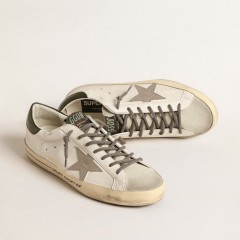 Golden Goose Super-Star LTD With Croc-print Star And Green Heel Tab