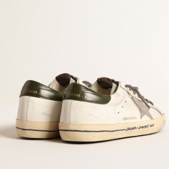 Golden Goose Super-Star LTD With Croc-print Star And Green Heel Tab