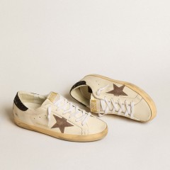 Golden Goose Super-Star LTD With Laminated Leather Star And Black Glitter Heel Tab