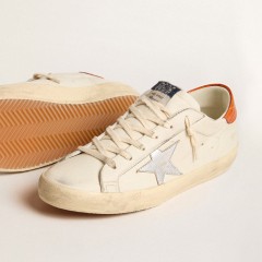 Golden Goose Super-Star LTD With Silver Leather Star And Croc-print Leather Heel Tab