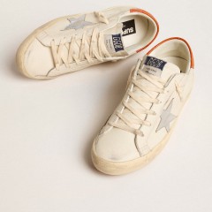 Golden Goose Super-Star LTD With Silver Leather Star And Croc-print Leather Heel Tab