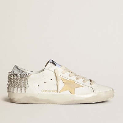 Golden Goose Super-Star LTD With Suede Star And Leather Heel Tab With Crystals