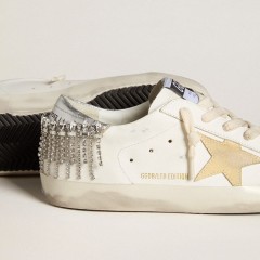 Golden Goose Super-Star LTD With Suede Star And Leather Heel Tab With Crystals