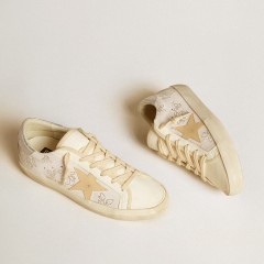 Golden Goose Super-Star LTD With Swarovski Crystals And Smoke Gray Leather Star