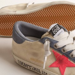 Golden Goose Super-Star Penstar LTD In Canvas With Lobster-colored Suede Star