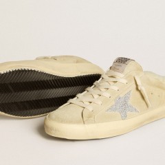 Golden Goose Super-Star Sabots With Swarovski Crystal Star And Shearling Lining