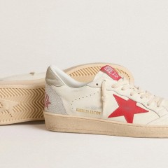 Golden Goose Valentine's Day Women's Ball Star With Red Leather Star And Red Swarovski Lettering