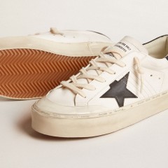 Golden Goose Woman's White Bio-based Hi Star LTD With Black Bio-based Star And Heel Tab